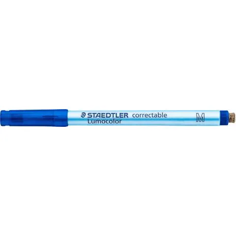 STAEDTLER Lumocolor Correctable blauw M punt – afbeelding 1