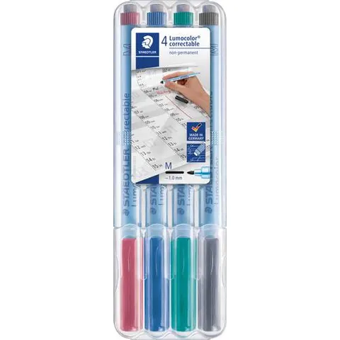 STAEDTLER Folienstift Lumocolor correct M 4ST – Bild 1