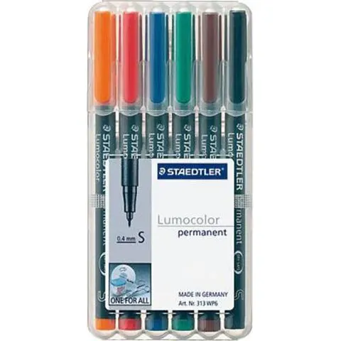 STAEDTLER Lumocolor S permanent - Box 6 st – afbeelding 1