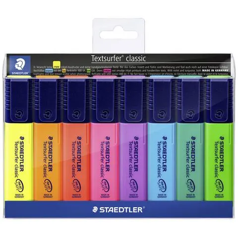 STAEDTLER Textsurfer classic tekstmarker - set 8 st – afbeelding 1