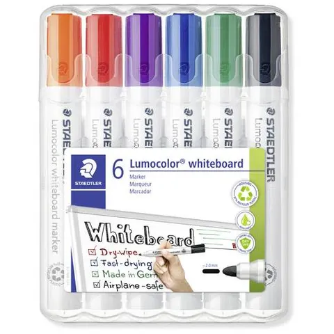 STAEDTLER Whiteboardmarker Lumocolor 6St Box – 328941 – Bild 1