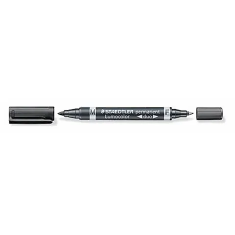 STAEDTLER Lumocolor Permanent-Marker duo, schwarz – Bild 1