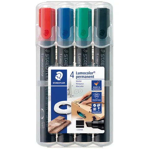 STAEDTLER 350C4 - Permanent marker, 2 or 5 mm / 4-colour – image 1