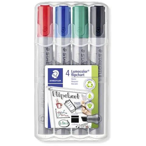 STAEDTLER 356BWP - Flipchart marker, chisel tip, Set – image 1