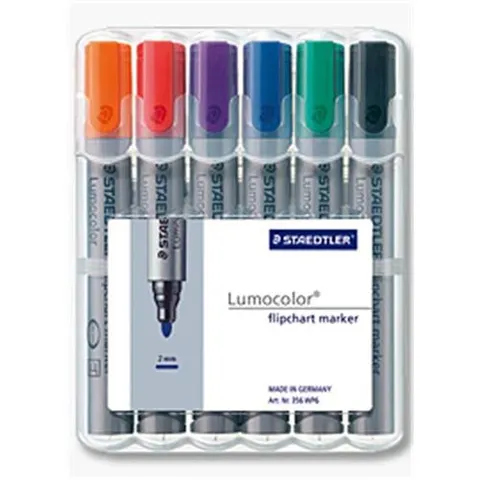 STAEDTLER Flipchartmarker Lumocolor 6St Box – 356067 – Bild 1