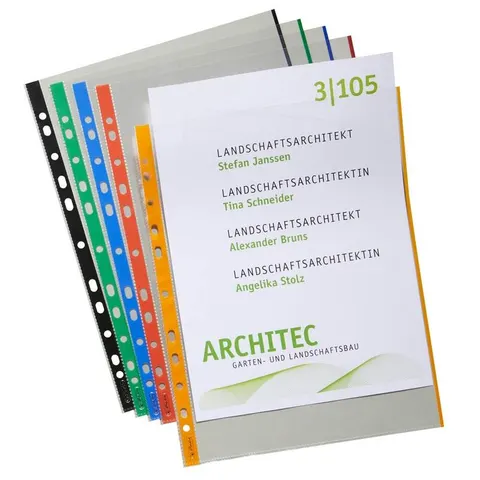 herlitz Prospekthüllen DIN A4 0,07 mm glasklar – Bild 1