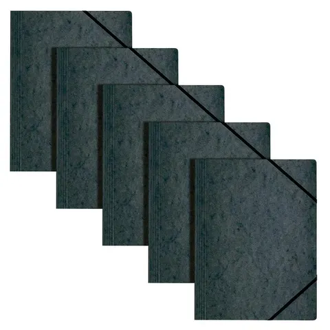 HERLITZ 11159688 - Folder with elasticated corner straps, A4, black, pack of five – image 1