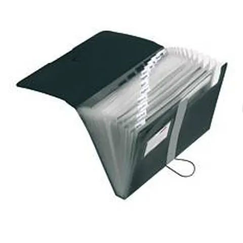 Herlitz Fächermappe A4 PP schwarz 12 Fächer m.Gummizug – Bild 1