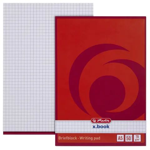 herlitz Briefblock DIN A5 kariert – Bild 1