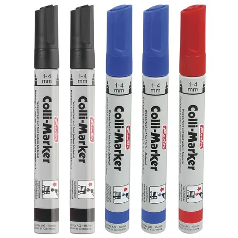 herlitz Permanentmarker 1.0 - 4.0 mm Mehrfarbig – Bild 1