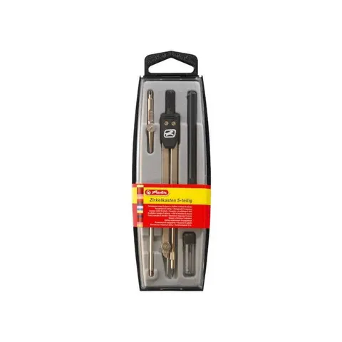 Herlitz Zirkelkasten schwarz 5teilig – Bild 1