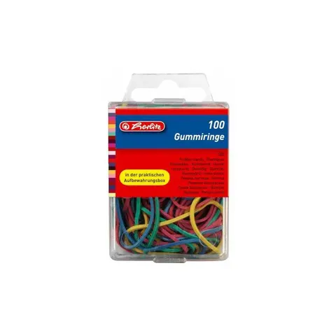 Herlitz Gummiring 100er Box 20-70mm Durchmesser – Bild 1