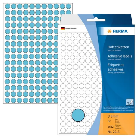 HERMA Klebepunkte Ø 8,0 mm blau – Bild 1