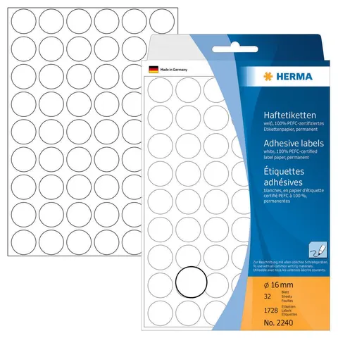 HERMA Klebepunkte Ø 16,0 mm weiß – Bild 1