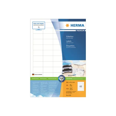 HERMA 4270 - PREMIUM A4 labels 100 sheets/pack – image 1