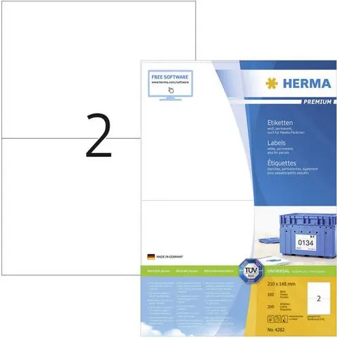 HERMA 4282 - PREMIUM A4 labels 100 sheets/pack – image 1