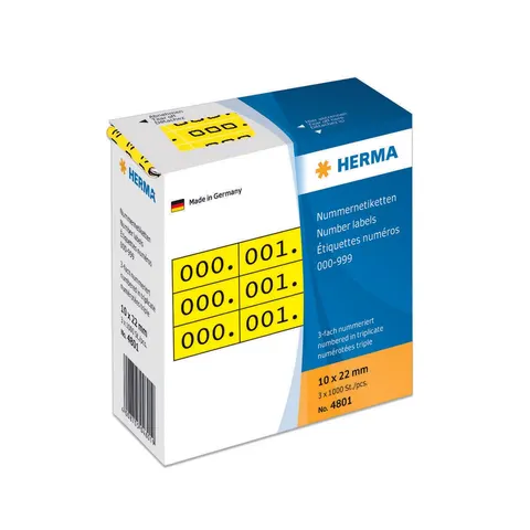 HERMA Klebenummern gelb – Bild 1