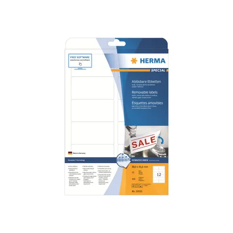 HERMA 10010 Wit Zelfklevend printerlabel printeretiket – afbeelding 1