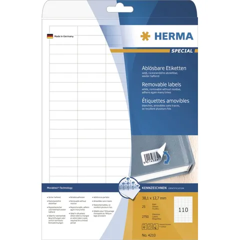 HERMA 10016 Wit adreslabels – afbeelding 1