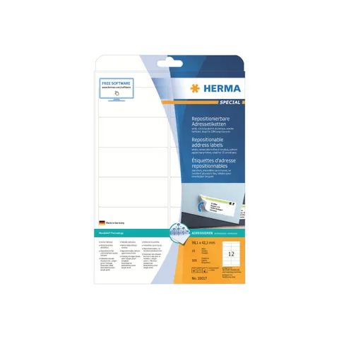 HERMA 10017 Wit adreslabels – afbeelding 1