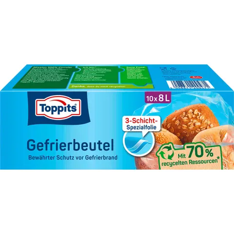 Toppits Gefrierbeutel 8,0 l – Bild 1