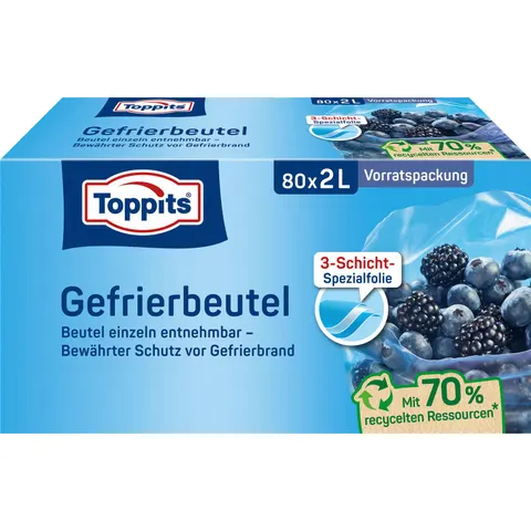 Toppits Gefrierbeutel 2,0 l – 2802896007 – Bild 1
