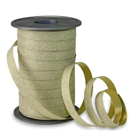 Krullint Glitter Goud – Cadeaulint - 10mm – afbeelding 1