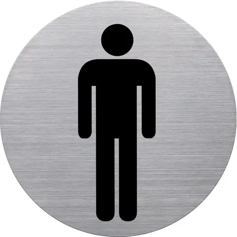 helit Piktogramm 'de badge' Dusche, rund, silber – afbeelding 1