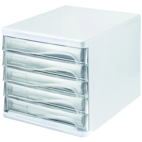 helit ladebox, 5 schuifladen, A4, polypropeen – H6129430 – afbeelding 1