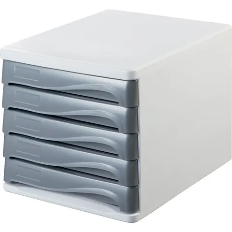 helit ladebox, 5 schuifladen, A4, polypropeen – H6129482 – afbeelding 1