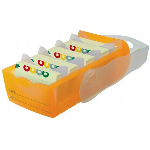HAN Lernkartei CROCO, A7 quer, orange-transluzent – Bild 1