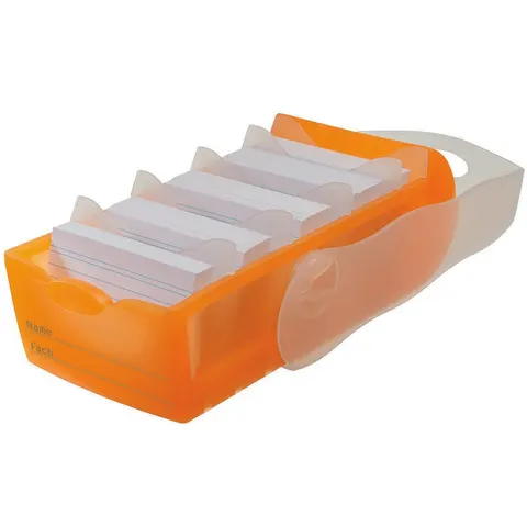 HAN Lernkartei CROCO, A8 quer, orange-transluzent – Bild 1