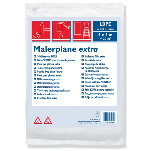 Lichtdoorlatende bouwdoek van polyethyleen, 4 x 5 meter – afbeelding 1