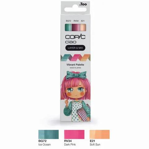 COPIC Marker ciao, 3er Set , Vibrant Palette – Bild 1