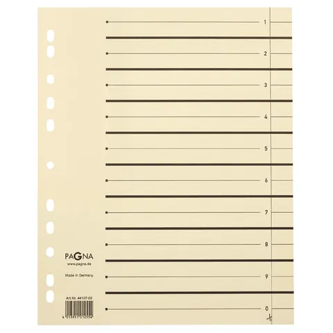 PAGNA scheidingsbladen A4 kraftkarton beige – 4410809 – afbeelding 1