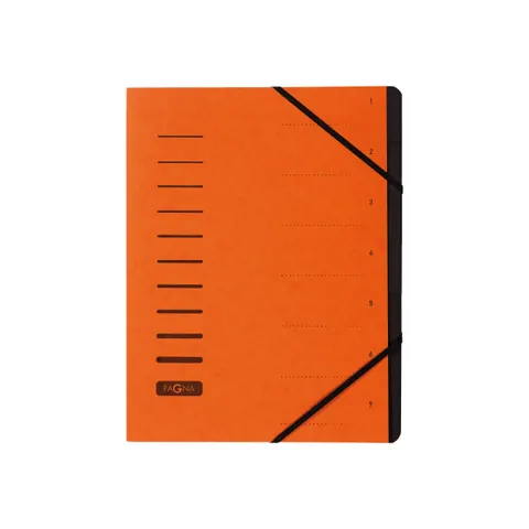 PAGNA Ordnungsmappe 7 Fächer 1-7 orange – Bild 1