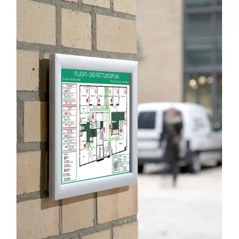 FRANKEN Plakatrahmen Security, feuerfest, DIN A2 – Bild 1