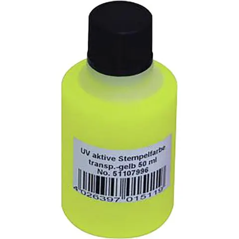 EUROLITE UVactive Stamp Ink transparent yellow 50ml – afbeelding 1
