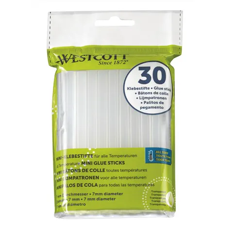 WESTCOTT Heißklebesticks mini transparent – Bild 1
