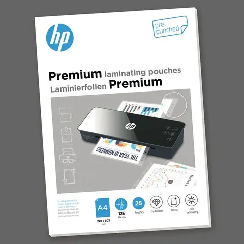 HP Laminierfolien glänzend 125 mikron A4 – Bild 1