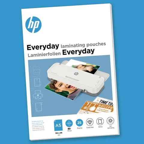 HP Laminierfolien glänzend 80 mikron A5 – Bild 1