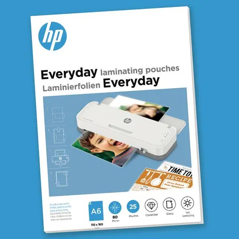 HP Laminierfolien glänzend 80 mikron A6 – Bild 1