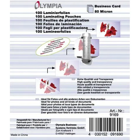 Olympia Laminierfolie Visitenkarten 100 St. – Bild 1