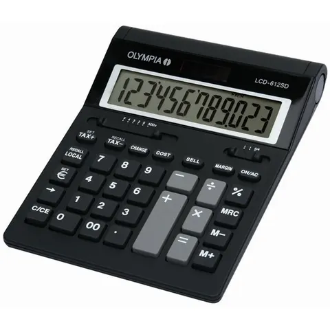 OLYMPIA LCD612SD - Desktop calculator, LCD 612 SD, black – image 1