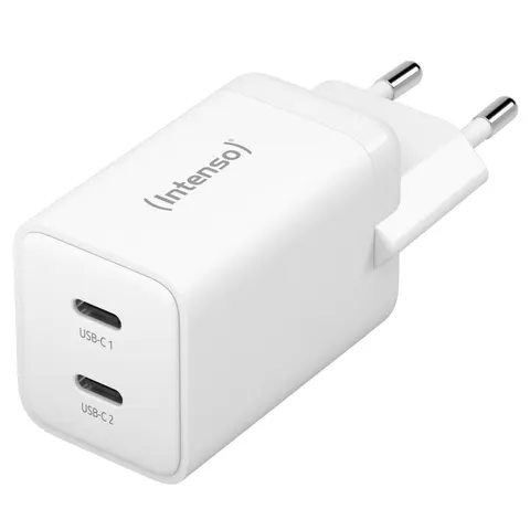 Intenso 40W 2x USB-C Ladegerät, weiß – Bild 1