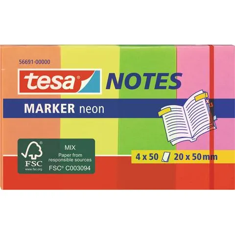 TESA 56691 - Tesa® Marker Notes, 20 x 50mm, 4x 50 sheets – image 1