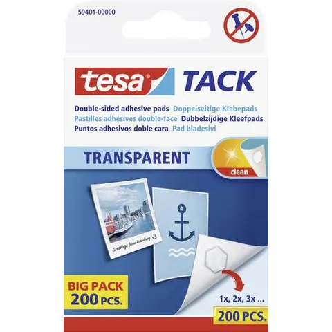 tesa TACK Klebepads Big Pack, transparent – Bild 1