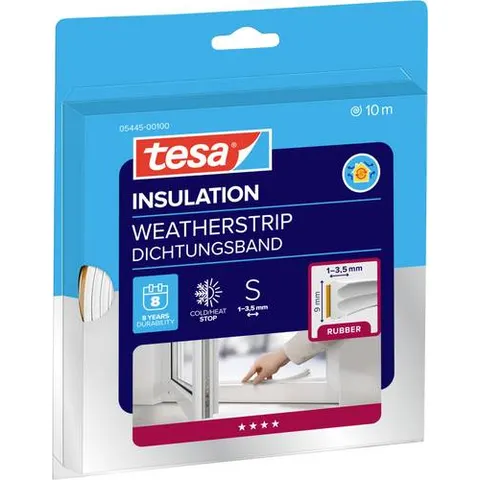 Tesa E-Profil-Dichtung weiß 10m:9 mm 5445 – Bild 1