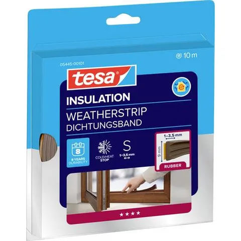 TESA 05445 BR - E profile rubber seal, 10 m, brown – image 1
