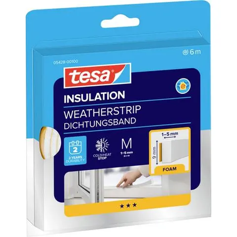 TESA 05428 WS - Foam seal, 6 m, white – image 1
